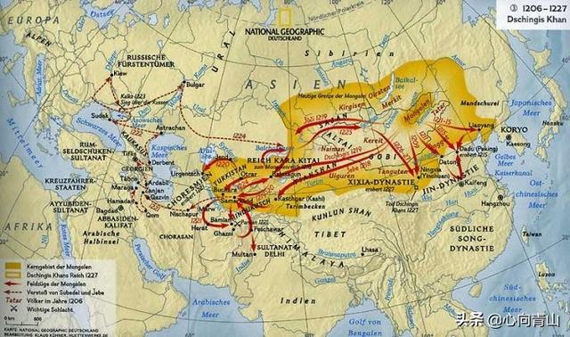 成吉思汗没有世界地图，蒙古西征之路随追击溃逃的花剌子模而确立